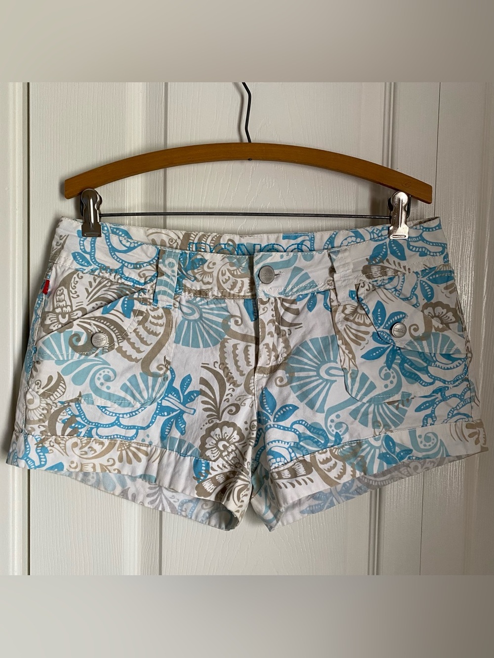BONGO Vintage 90s Y2K Floral Flap Pockets Shorts 11 Summer Festival Coastal Boho